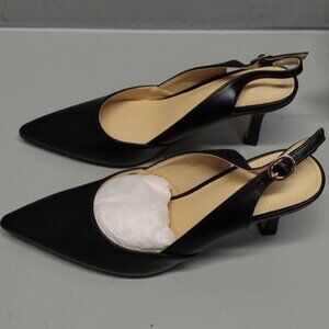 Women's Slingback Kitten Heels Closed Pointed Toe Wedding Party Dress Pumps Shoe